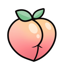 unhappy hippy - peach sticker icon unhappy hippy - peach sticker icon